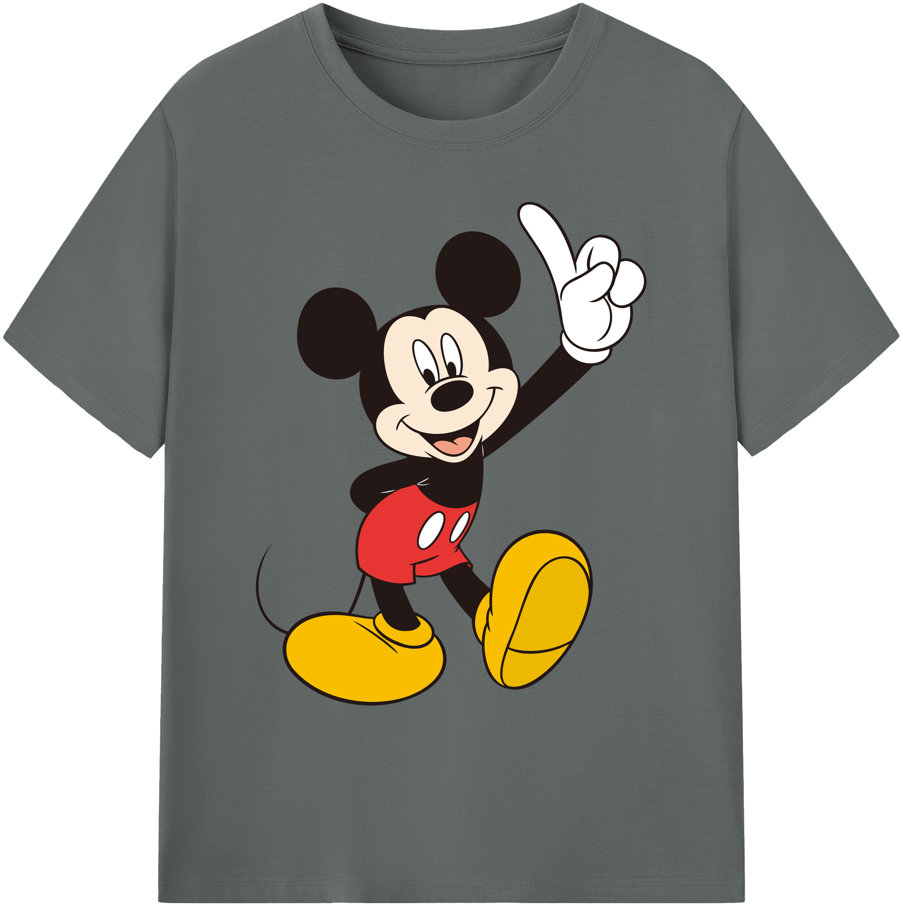 ミッキーマウス Mickey Mouse 綿100％ メンズ半袖Tシャツ｜肌触りやわらか＆通気性